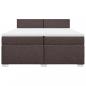 Preview: Boxspringbett mit Matratze Dunkelbraun 200x200 cm Stoff