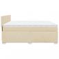 Preview: Boxspringbett mit Matratze Creme 200x200 cm Stoff