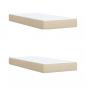 Preview: Boxspringbett mit Matratze Creme 200x200 cm Stoff