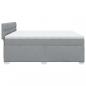 Preview: Boxspringbett mit Matratze Hellgrau 200x200 cm Stoff