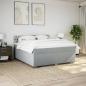 Preview: Boxspringbett mit Matratze Hellgrau 200x200 cm Stoff