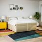 Preview: Boxspringbett mit Matratze Creme 200x200 cm Stoff