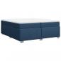 Preview: Boxspringbett mit Matratze Blau 200x200 cm Stoff