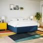 Preview: Boxspringbett mit Matratze Blau 200x200 cm Stoff