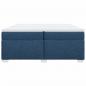 Preview: Boxspringbett mit Matratze Blau 200x200 cm Stoff