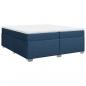 Preview: Boxspringbett mit Matratze Blau 200x200 cm Stoff