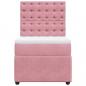 Preview: Boxspringbett mit Matratze Rosa 100x200 cm Samt