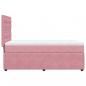 Preview: Boxspringbett mit Matratze Rosa 100x200 cm Samt