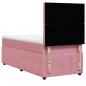 Preview: Boxspringbett mit Matratze Rosa 100x200 cm Samt