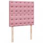 Preview: Boxspringbett mit Matratze Rosa 100x200 cm Samt