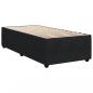 Preview: Boxspringbett mit Matratze Schwarz 100x200 cm Samt