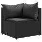 Preview: 6-tlg. Garten-Lounge-Set mit Kissen Schwarz Poly Rattan