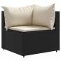 Preview: 9-tlg. Garten-Lounge-Set mit Kissen Schwarz Poly Rattan