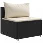 Preview: 9-tlg. Garten-Lounge-Set mit Kissen Schwarz Poly Rattan