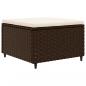 Preview: 6-tlg. Garten-Lounge-Set mit Kissen Braun Poly Rattan