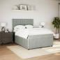 Preview: Boxspringbett mit Matratze Hellgrau 160x200 cm Samt