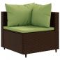 Preview: 4-tlg. Garten-Lounge-Set mit Kissen Braun Poly Rattan