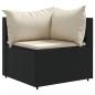 Preview: 6-tlg. Garten-Lounge-Set mit Kissen Schwarz Poly Rattan