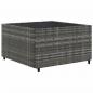 Preview: 5-tlg. Garten-Lounge-Set mit Kissen Grau Poly Rattan