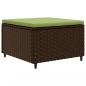 Preview: 7-tlg. Garten-Lounge-Set mit Kissen Braun Poly Rattan