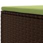 Preview: 7-tlg. Garten-Lounge-Set mit Kissen Braun Poly Rattan