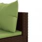 Preview: 8-tlg. Garten-Lounge-Set mit Kissen Braun Poly Rattan