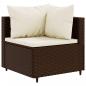 Preview: 8-tlg. Garten-Lounge-Set mit Kissen Braun Poly Rattan