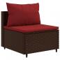 Preview: 8-tlg. Garten-Lounge-Set mit Kissen Braun Poly Rattan