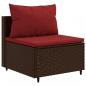 Preview: 11-tlg. Garten-Lounge-Set mit Kissen Braun Poly Rattan