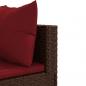 Preview: 11-tlg. Garten-Lounge-Set mit Kissen Braun Poly Rattan