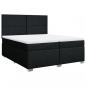 Preview: Boxspringbett mit Matratze Schwarz 200x200 cm Stoff