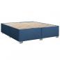 Preview: Boxspringbett mit Matratze Blau 200x200 cm Stoff