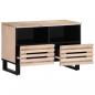 Preview: TV-Schrank Weiß 70x34x46 cm Massivholz Mango