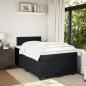 Preview: Boxspringbett mit Matratze Schwarz 120x190 cm Samt