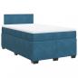 Preview: Boxspringbett mit Matratze Dunkelblau 120x190 cm Samt