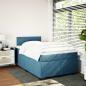 Preview: Boxspringbett mit Matratze Dunkelblau 120x190 cm Samt