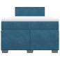 Preview: Boxspringbett mit Matratze Dunkelblau 120x190 cm Samt