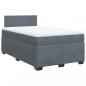 Preview: Boxspringbett mit Matratze Dunkelgrau 120x200 cm Samt