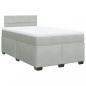 Preview: Boxspringbett mit Matratze Hellgrau 120x200 cm Samt