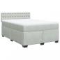 Preview: ARDEBO.de - Boxspringbett mit Matratze Hellgrau 140x190 cm Samt