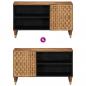 Preview: TV-Schrank 80x33x46 cm Massivholz Mango