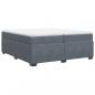 Preview: Boxspringbett mit Matratze Dunkelgrau 200x200 cm Samt