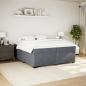 Preview: Boxspringbett mit Matratze Dunkelgrau 200x200 cm Samt