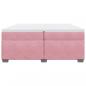 Preview: Boxspringbett mit Matratze Rosa 200x200 cm Samt