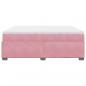 Preview: Boxspringbett mit Matratze Rosa 200x200 cm Samt