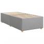 Preview: Boxspringbett mit Matratze Hellgrau 100x200 cm Stoff