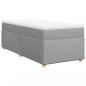 Preview: Boxspringbett mit Matratze Hellgrau 100x200 cm Stoff