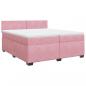 Preview: Boxspringbett mit Matratze Rosa 200x200 cm Samt