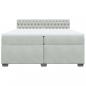 Preview: Boxspringbett mit Matratze Hellgrau 200x200 cm Samt