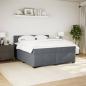 Preview: Boxspringbett mit Matratze Dunkelgrau 200x200 cm Samt